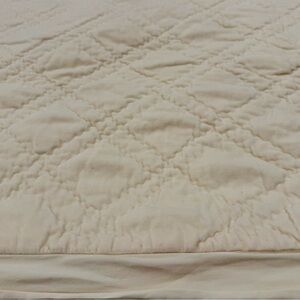 Pottery Barn King Quilted Coverlet – Cream, Silk-Blend, Barely Used.
